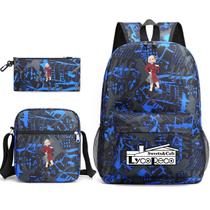 Conjunto de mochilas Lycoris Recoils Anime School 3 unidades - 31x13x44cm