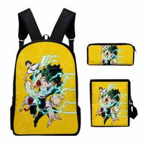 Conjunto de mochilas My Heros Academias Midoriyas Izukus para crianças Conjunto de mochilas My Heros Academias Midoriyas Izukus para crianças