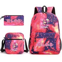 Conjunto de mochilas Oshis No Ko Hoshinos Ai Cartoon Kids School x3 Conjunto de mochilas Oshis No Ko Hoshinos Ai Cartoon Kids School x3