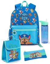 Conjunto de Mochilas Paw Patrol Infantil - 4 Peças com Mochila Escolar e Lancheira