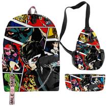 Conjunto de mochilas Personas Amamiyas Rens Cartoon Kids 3 unidades Conjunto de mochilas Personas Amamiyas Rens Cartoon Kids 3 unidades