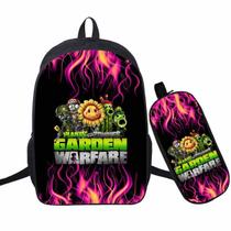 Conjunto de mochilas Plants Zombies Cartoon Kids School, 2 unidades