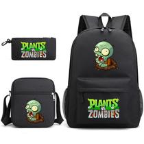 Conjunto de mochilas Plants Zombies Cartoon Kids School Nylon
