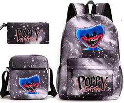 Conjunto de mochilas Playtime Huggy Wuggy, mochilas impressas em 3D Sausage Monster