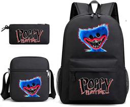 Conjunto de mochilas Playtime Huggy Wuggy, mochilas Monster, bolsa mensageiro, bolsa de lápis, mochila escolar