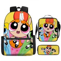Conjunto de mochilas Powerpuff Girls Blossoms Anime School 3 unidades