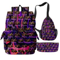 Conjunto de mochilas Primeros com impressão 3D, bolsa casual para crianças