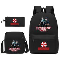 Conjunto de mochilas Resident Evil Cartoon Kids Nylon, 3 unidades Conjunto de mochilas Resident Evil Cartoon Kids Nylon, 3 unidades