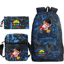 Conjunto de mochilas Ryans School, 3 peças com bolsa de ombro e estojo para lápis Conjunto de mochilas Ryans School, 3 peças com bolsa de ombro e estojo para lápis