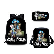 Conjunto de mochilas Sallys Faces Anime School, 3 unidades/lote para crianças