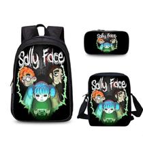 Conjunto de mochilas Sallys Faces School Students, 3 unidades com bolsa de ombro Conjunto de mochilas Sallys Faces School Students, 3 unidades com bolsa de ombro