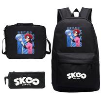 Conjunto de mochilas SK8 Satchel, bolsa escolar impressa em anime para crianças