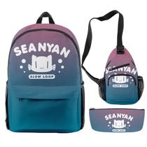 Conjunto de mochilas Slows Loops Cartoon Kids School, 3 peças de anime