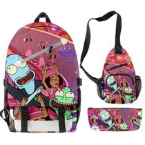 Conjunto de mochilas Solar Opposites Anime School Kids 3 unidades