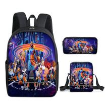 Conjunto de mochilas SpaceJam Basketball School, 3 unidades para crianças Conjunto de mochilas SpaceJam Basketball School, 3 unidades para crianças