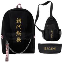 Conjunto de mochilas Tokyo, bolsa de anime com impressão 3D para estudantes