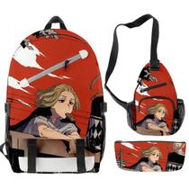 Conjunto de mochilas Tokyo's School de 3 peças para crianças em Oxford Conjunto de mochilas Tokyo's School de 3 peças para crianças em Oxford