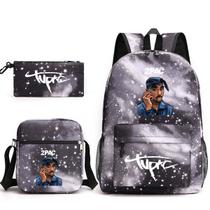 Conjunto de mochilas Tupacs Cartoon Kids School Nylon 3 unidades Conjunto de mochilas Tupacs Cartoon Kids School Nylon 3 unidades