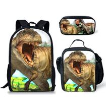 Conjunto de mochilas Tyrannosaurus Polyester Kids Children 3 unidades