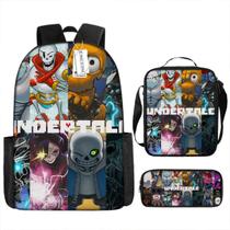 Conjunto de mochilas Undertales Sans Anime School, 3 unidades para crianças