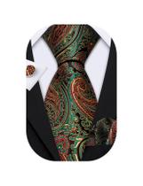 Conjunto de Moda: Corbata Barry.Wang de Seda Tejida con Estampado Paisley para Hombre