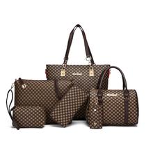 Conjunto De Moda Feminina Com Seis Peças, Bolsa De Mão, Bolsa De Ombro, Bolsa Transversal, Clutch, Conjunto De Moda Feminina Com Seis Peças, Bolsa De Mão, Bolsa De Ombro, Bolsa Transversal, Clutch,