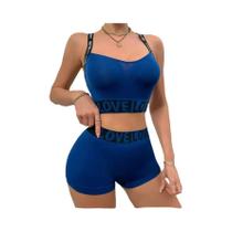 Conjunto De Moda Feminina plus Size Com Top Esportivo Com Estampa De Letras, Camisola, Calças De