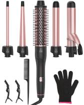 Conjunto de Modeladores de Cabelo ANIEKIN 5 em 1 com Aquecimento Rápido e Escova Térmica