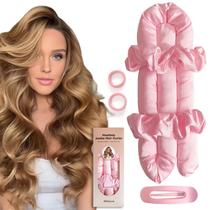 Conjunto de modeladores de cabelo Jumbo Heatless BLINKEEN Satin Curls Pink Conjunto de modeladores de cabelo Jumbo Heatless BLINKEEN Satin Curls Pink