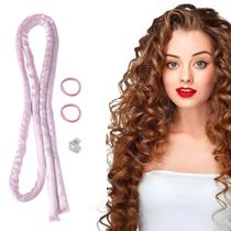 Conjunto De Modeladores De Cabelo Sem Calor Extra Longos Em Cetim 4pcs Kit De Rolos De Cabelo Com
