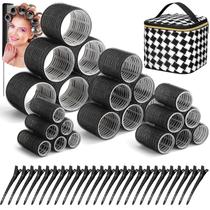 Conjunto de modeladores de cabelo Tidponra com 50 rolos, 24 clipes e bolsa