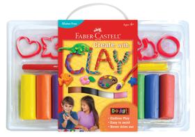 Conjunto de modelagem de argila Faber-Castell Do Art Create with Clay