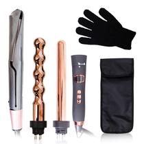 Conjunto de modelagem de cabelo Blenci Curling Wand & Flat Iron com acessórios