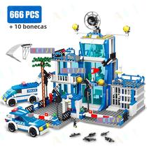 Conjunto De Modelo De Cidade Militar Da Delegacia De Polícia SWAT Para Meninos, Blocos De Construção