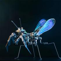 Conjunto de modelos 3D de quebra-cabeça de metal ZUNPINSPACE Punk Mantis para adultos Conjunto de modelos 3D de quebra-cabeça de metal ZUNPINSPACE Punk Mantis para adultos
