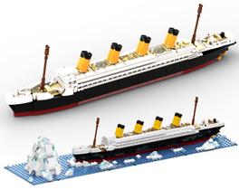 Conjunto de modelos de blocos de construção DoVob RMS Titanic 615 peças