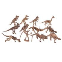 Conjunto de modelos de esqueleto de dinossauro com 12 modelos multicoloridos de ciências escolares