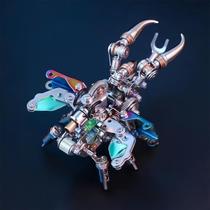 Conjunto de modelos de quebra-cabeça de metal 3D ZUNPINSPACE Punk Beetle para adultos