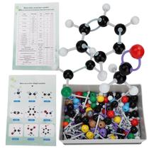 Conjunto de modelos moleculares de química Marukio 267 unidades com caixa de plástico