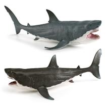 Conjunto de modelos Shark Great White Shark e Mako Shark PVC 27cm