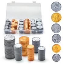 Conjunto de moedas americanas falsas de 300 unidades da Pretend Play Toy TOMMYHOME