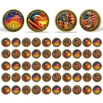 Conjunto de Moedas Comemorativas Militares Value Valor Vow 50 Unidades Conjunto de Moedas Comemorativas Militares Value Valor Vow 50 Unidades