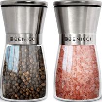 Conjunto de moedor de sal e pimenta Benicci em aço inoxidável Conjunto de moedor de sal e pimenta Benicci em aço inoxidável