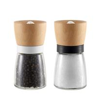 Conjunto de Moedor de Sal e Pimenta VEVOK CHEF em Cerâmica e Madeira Conjunto de Moedor de Sal e Pimenta VEVOK CHEF em Cerâmica e Madeira