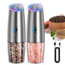 Conjunto de Moedores de Sal e Pimenta CIRCLE JOY Recarregável com LED 135ml Conjunto de Moedores de Sal e Pimenta CIRCLE JOY Recarregável com LED 135ml