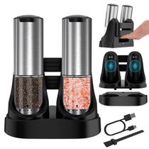 Conjunto de Moedores de Sal e Pimenta Elétricos Recarregáveis Tipo-C QTDHG
