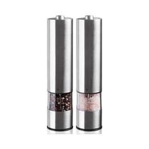 Conjunto De Moedores Elétricos De Sal E Pimenta Em Aço Inoxidável, Moedor Automático De Especiarias