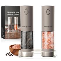 Conjunto de Moedores Elétricos de Sal e Pimenta ThermoMaven 110ml com LED