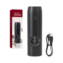 Conjunto De Moedores Elétricos Recarregáveis De Sal E Pimenta Em Aço Inoxidável Com Base De