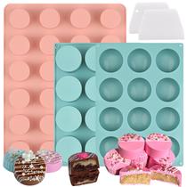 Conjunto de moldes Cake Puck Actvty Chocolate Silicone de 24 cavidades